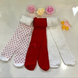 Toddlers 3 Pairs Soft Cotton Tights 18-24 months